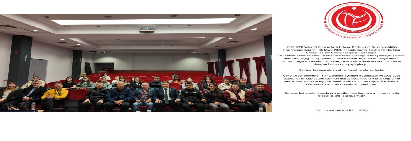 Aylık Hakem, Gözlemci ve Saha Müdürlüğü Bilgilendirme Semineri gerçekleştirildi.
